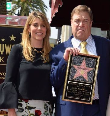 Anna Beth Goodman with her husband John Goodman at his Hollywood Walk of Fame star ceremony